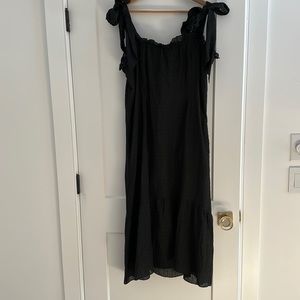 Marie Oliver Black dress size large with bow tie straps preppy formal